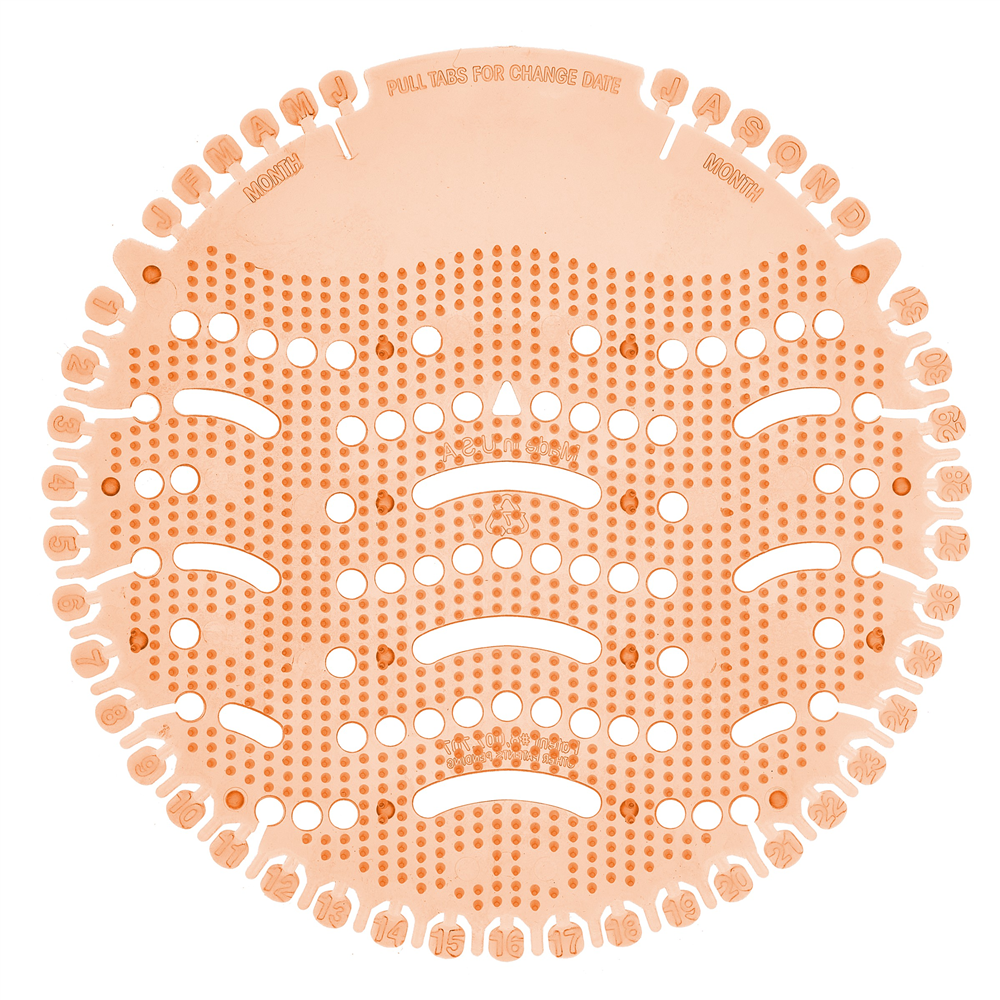 Fresh Products Orange 30-Day Wave Urinal Screen (10 Screens/Pack, 60 Packs/Case)